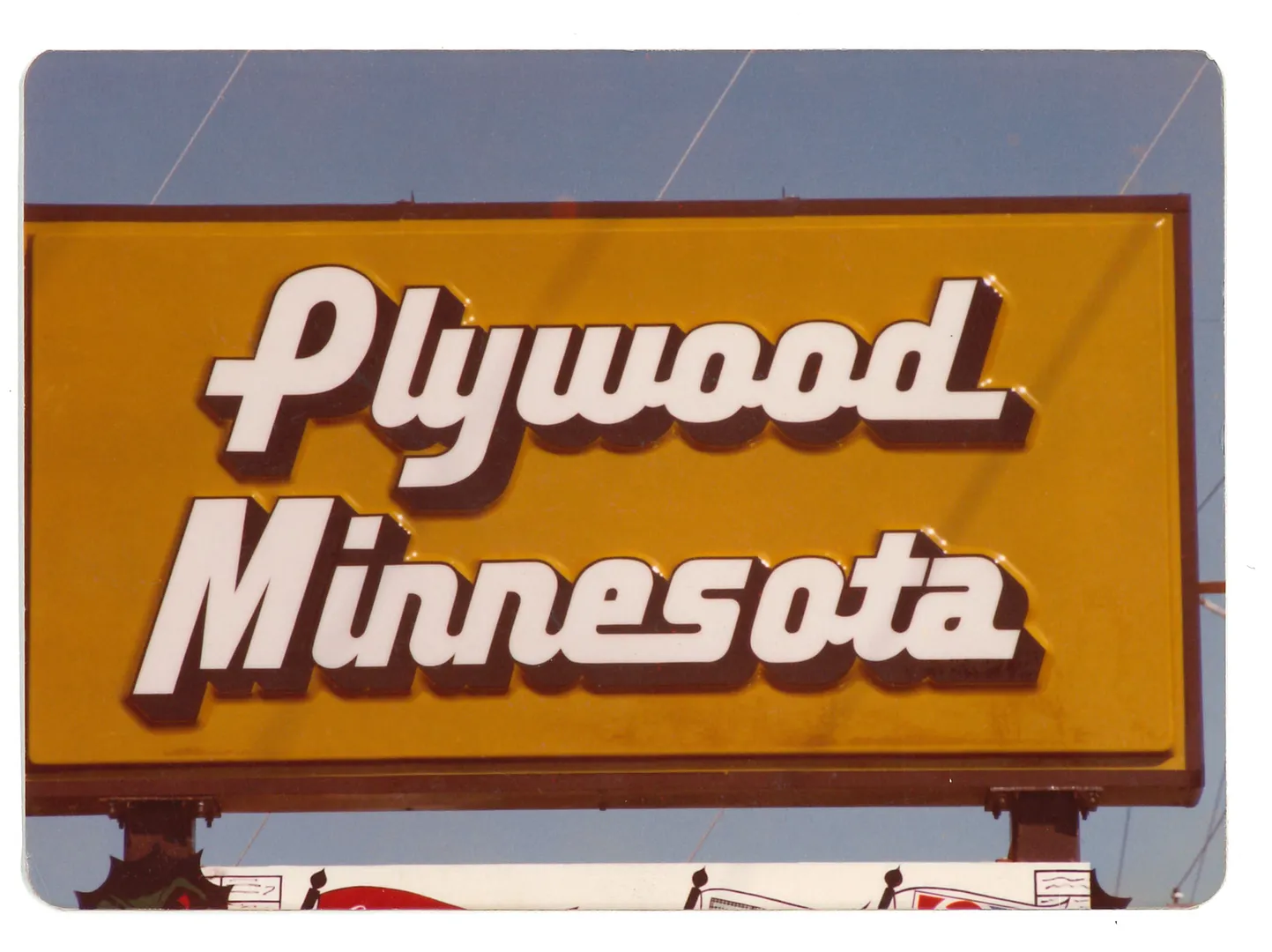 plywood sign